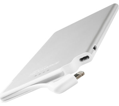 TECHLINK  ReCharge 5000 Ultrathin Portable Power Bank - Silver & White